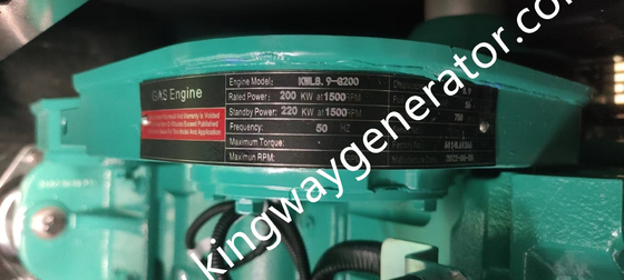 카민즈 엔진에 의해 강화된 자연적 가스 3 위상발생기 220KW 275KVA