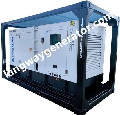 100KVA 구역 II 폭발 방지 조용 디젤 발전기 DNV 2.7-1에 장착 해상 석유 가스 필드