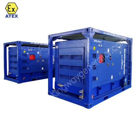 ATEX, 375CFM 구역 2 폭발 방지 디젤 엔진 공기 압축기 DNV GL ST E271 인증 리프팅 프레임
