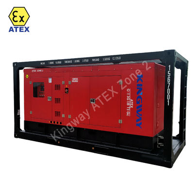 ATEX, 375CFM 구역 2 폭발 방지 디젤 엔진 공기 압축기 DNV GL ST E271 인증 리프팅 프레임