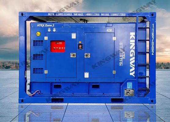 디젤 엔진 DNV 2.7-1 스키드 프레임 ATEX 인증 120kw 150kva 육상 해상 플랫폼 2 영역 공기 압축기