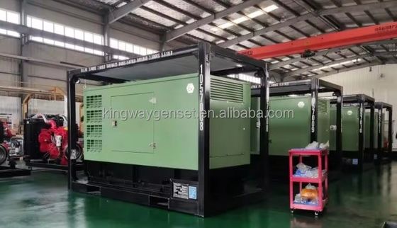 디젤 엔진 DNV 2.7-1 스키드 프레임 ATEX 인증 120kw 150kva 육상 해상 플랫폼 2 영역 공기 압축기
