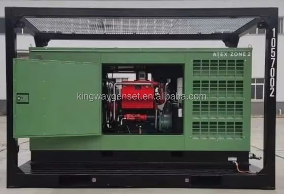 디젤 엔진 DNV 2.7-1 스키드 프레임 ATEX 인증 120kw 150kva 육상 해상 플랫폼 2 영역 공기 압축기
