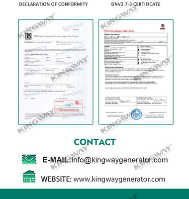 해상 플랫폼 ATEX 구역 2 32kw 40kva 구역1 폭발 방지 디젤 발전기 세트 DNVGL 2.7-1 리프팅 프레임