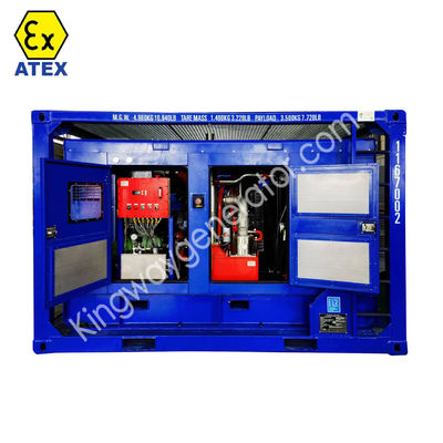 DNV2.7-1 스키드 프레임 플랫폼 ATEX 인증 3단계 800kw 1000kva 구역2 폭발 방지 디젤 발전기 세트 서비스 엔진