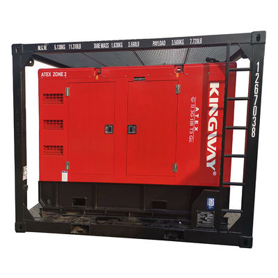 ATEX 인증 3단계 200kw 250kva 구역2 폭발 방지 디젤 발전기 세트 DNVGL 2.7-1 스키드 프레임 플랫폼 서비스 엔진
