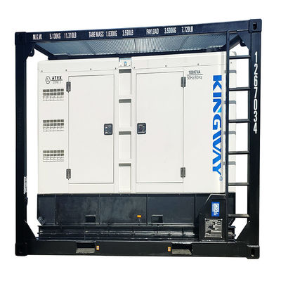 ATEX 인증 3단계 200kw 250kva 구역2 폭발 방지 디젤 발전기 세트 DNVGL 2.7-1 스키드 프레임 플랫폼 서비스 엔진