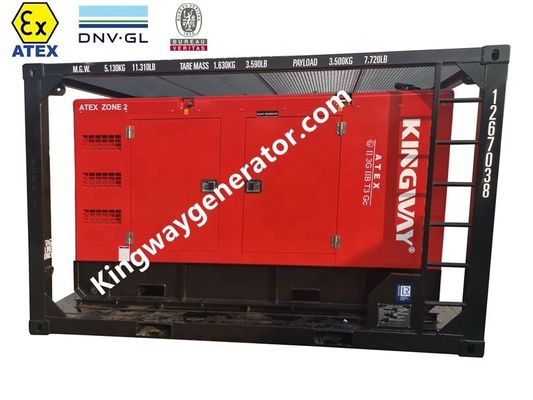 ATEX 인증 3단계 DNVGL 2.7-1 스키드 프레임 120kw 150kva 온랜드 해상 플랫폼 2 제너터