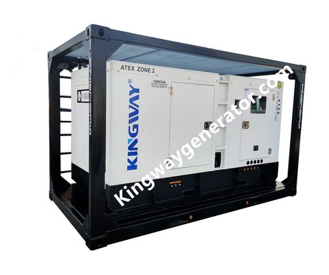 60KVA 킹웨이 ATEX 인증 구역 2 엑스 증명 디젤 발전기 세트 DNV 표준 해상 서비스 리프팅 프레임