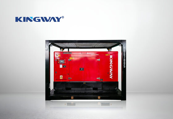 200kW ATEX 구역 2 전신 디젤 발전기 시스템 (T3), DNV 2.7-1 인증 해상 리프팅 충돌 프레임에 장착