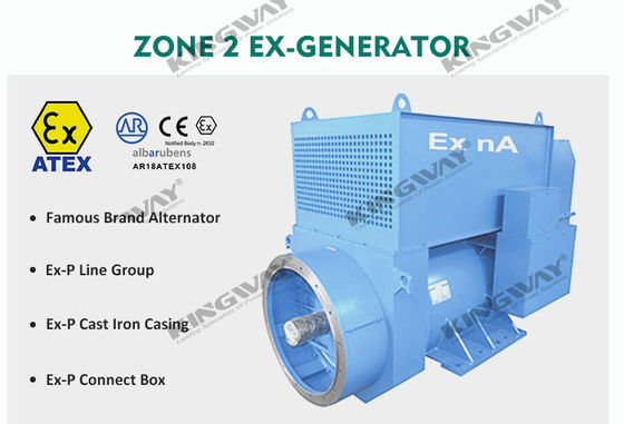 300KVA 킹웨이 폭발 방지 조용 디젤 발전기 ATEX 2 구역 장비