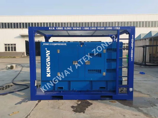 186CFM 100Psi ATEX Zone 2 방폭 설레어 공기 압축기 (DNV 리프팅 프레임 포함)