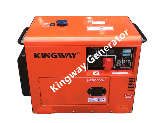 오렌지 빛 휴대용 발전기 무음 발전기는 8KVA 12Hp에서 설정했습니다