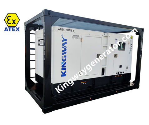 300KVA 킹웨이 폭발 방지 조용 디젤 발전기 ATEX 2 구역 장비