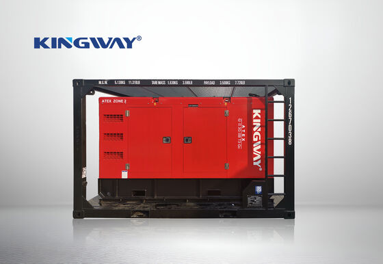 30KVA 킹웨이 ATEX 구역 2 컴팩트 조용한 폭발 방지 디젤 발전기 DNV 리프트 프레임
