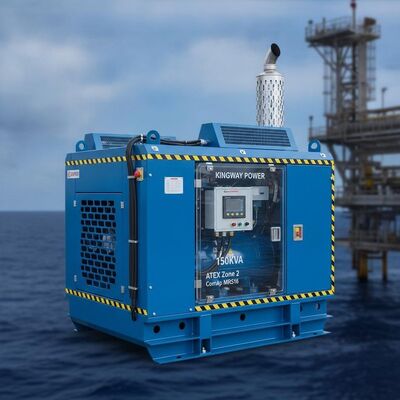 Kingway 150KVA ATEX Zone 2 ComAp MRS16 디젤 발전기 세트(해상 지능형 컨트롤러 포함)