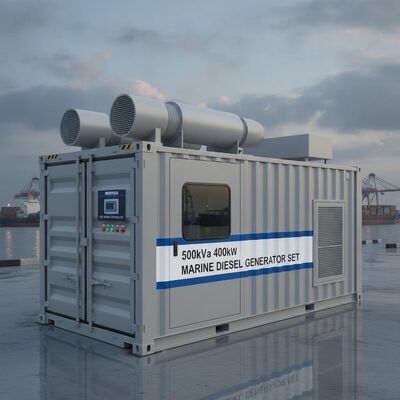 500kVA 400kW 컨테이너형 방음 해상 디젤 발전기 세트 (Deepsea ATS 스마트 컨트롤러 포함)